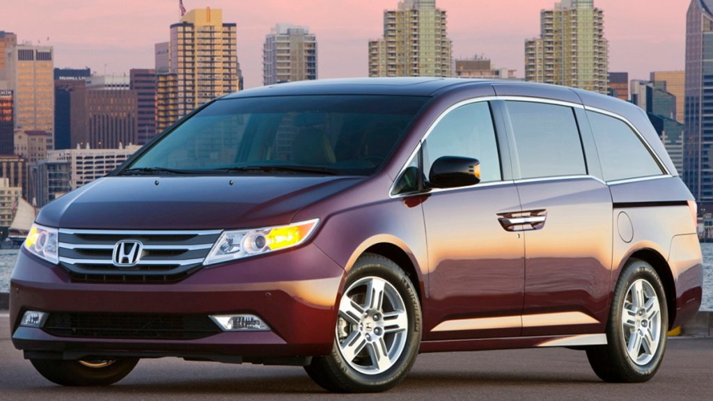 2014 Honda Odyssey in maroon.
