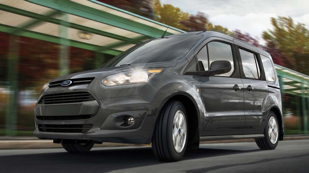 2016 Ford Transit Connect driving on the road.