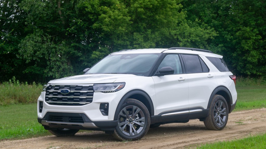 2025 Ford Explorer on rocky roads.