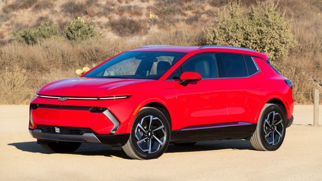 2025 Chevrolet Equinox EV in red.