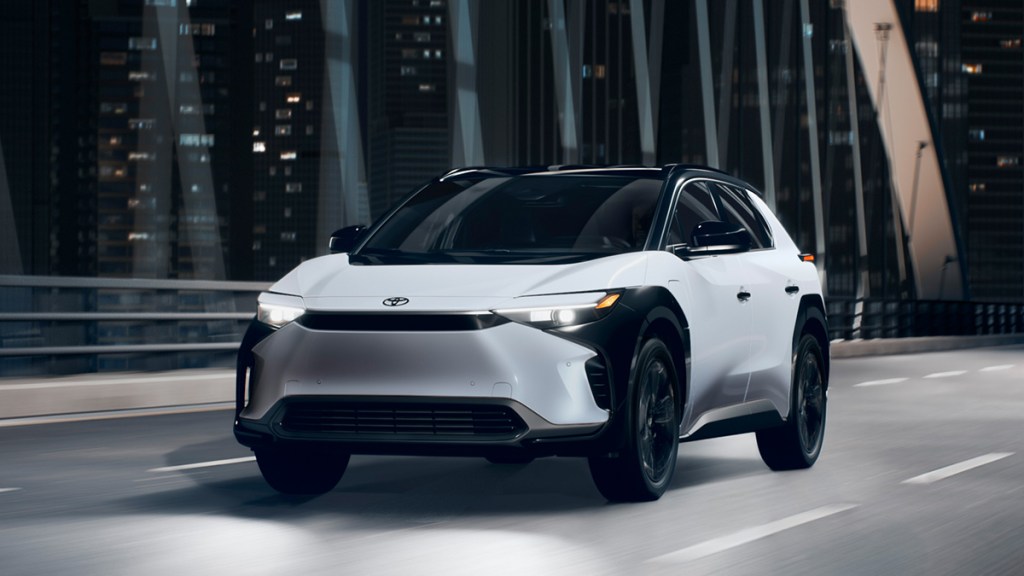 2025 Toyota bZ4X in white.