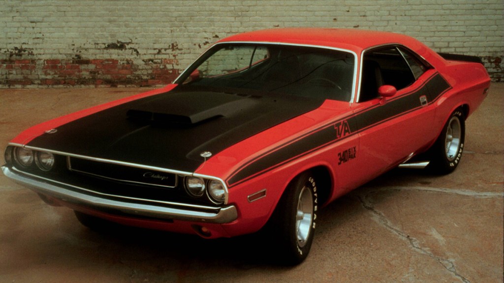 1970 Dodge Challenger parked outside.