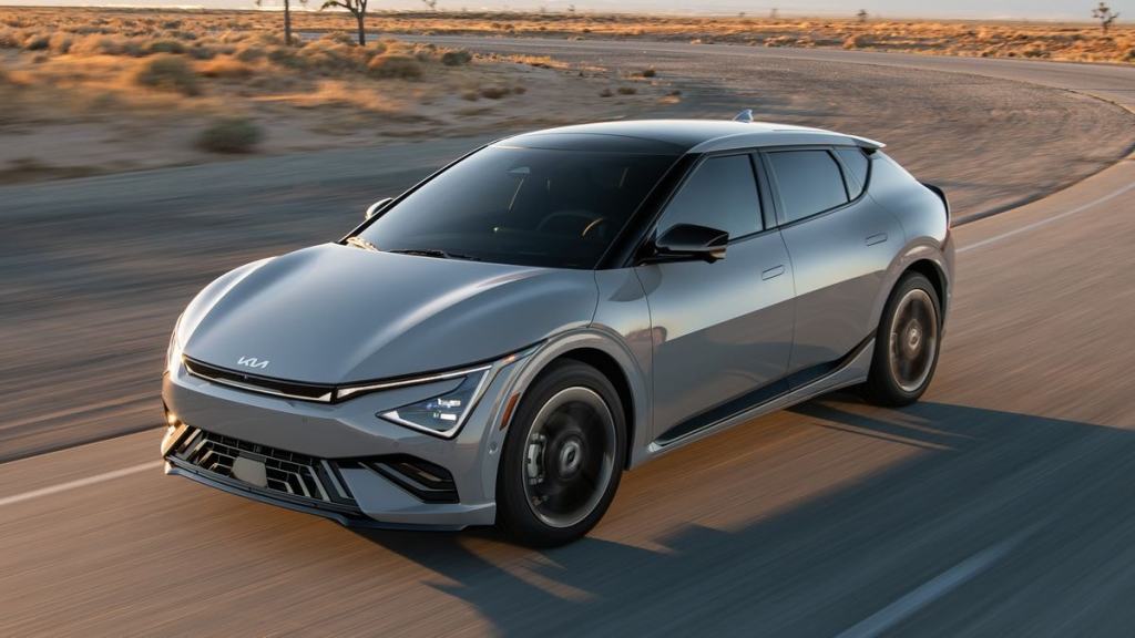 2025 Kia EV6 on the road.